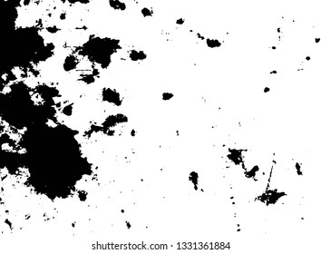 Rough, scratch, splatter grunge pattern design brush strokes. Overlay texture. Faded black-white dyed paper texture. Sketch grunge design. Use for poster, cover, banner, mock-up, stickers layout.