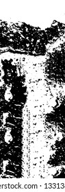 Rough, scratch, splatter grunge pattern design brush strokes. Overlay texture. Faded black-white dyed paper texture. Sketch grunge design. Use for poster, cover, banner, mock-up, stickers layout.