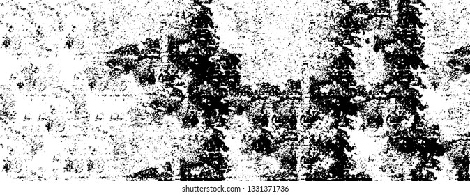Rough, scratch, splatter grunge pattern design brush strokes. Overlay texture. Faded black-white dyed paper texture. Sketch grunge design. Use for poster, cover, banner, mock-up, stickers layout.