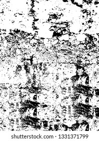 Rough, scratch, splatter grunge pattern design brush strokes. Overlay texture. Faded black-white dyed paper texture. Sketch grunge design. Use for poster, cover, banner, mock-up, stickers layout.