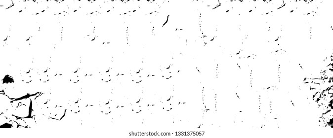 Rough, scratch, splatter grunge pattern design brush strokes. Overlay texture. Faded black-white dyed paper texture. Sketch grunge design. Use for poster, cover, banner, mock-up, stickers layout.