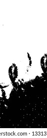 Rough, scratch, splatter grunge pattern design brush strokes. Overlay texture. Faded black-white dyed paper texture. Sketch grunge design. Use for poster, cover, banner, mock-up, stickers layout.