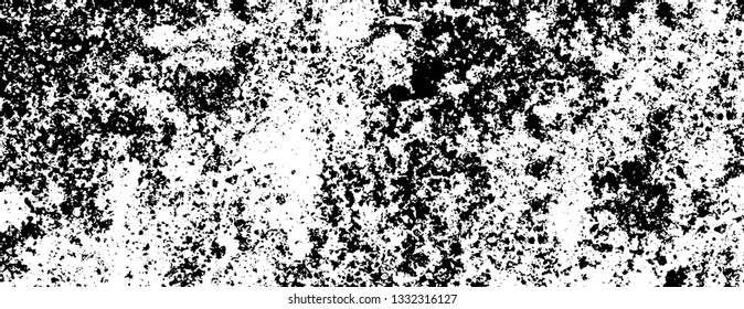 Rough, scratch, splatter grunge pattern design brush strokes. Overlay texture. Faded black-white dyed paper texture. Sketch grunge design. Use for poster, cover, banner, mock-up, stickers layout.