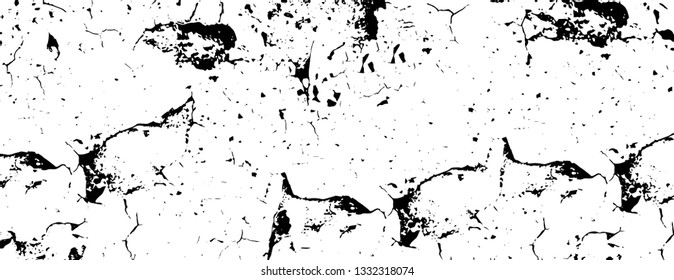 Rough, scratch, splatter grunge pattern design brush strokes. Overlay texture. Faded black-white dyed paper texture. Sketch grunge design. Use for poster, cover, banner, mock-up, stickers layout.