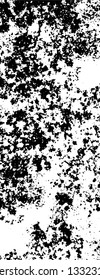 Rough, scratch, splatter grunge pattern design brush strokes. Overlay texture. Faded black-white dyed paper texture. Sketch grunge design. Use for poster, cover, banner, mock-up, stickers layout.