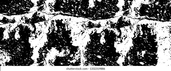 Rough, scratch, splatter grunge pattern design brush strokes. Overlay texture. Faded black-white dyed paper texture. Sketch grunge design. Use for poster, cover, banner, mock-up, stickers layout.