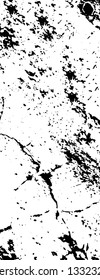 Rough, scratch, splatter grunge pattern design brush strokes. Overlay texture. Faded black-white dyed paper texture. Sketch grunge design. Use for poster, cover, banner, mock-up, stickers layout.