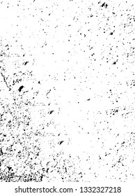 Rough, scratch, splatter grunge pattern design brush strokes. Overlay texture. Faded black-white dyed paper texture. Sketch grunge design. Use for poster, cover, banner, mock-up, stickers layout.