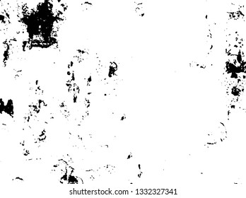 Rough, scratch, splatter grunge pattern design brush strokes. Overlay texture. Faded black-white dyed paper texture. Sketch grunge design. Use for poster, cover, banner, mock-up, stickers layout.