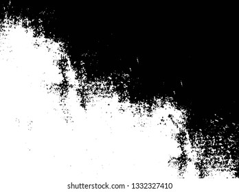 Rough, scratch, splatter grunge pattern design brush strokes. Overlay texture. Faded black-white dyed paper texture. Sketch grunge design. Use for poster, cover, banner, mock-up, stickers layout.