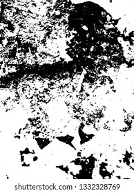 Rough, scratch, splatter grunge pattern design brush strokes. Overlay texture. Faded black-white dyed paper texture. Sketch grunge design. Use for poster, cover, banner, mock-up, stickers layout.