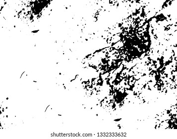 Rough, scratch, splatter grunge pattern design brush strokes. Overlay texture. Faded black-white dyed paper texture. Sketch grunge design. Use for poster, cover, banner, mock-up, stickers layout.