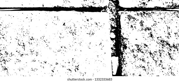 Rough, scratch, splatter grunge pattern design brush strokes. Overlay texture. Faded black-white dyed paper texture. Sketch grunge design. Use for poster, cover, banner, mock-up, stickers layout.