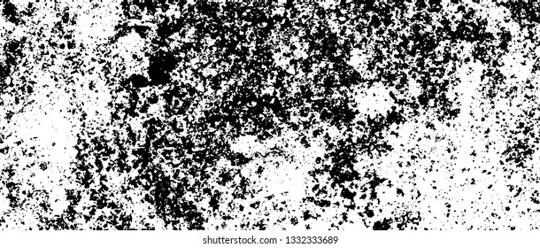 Rough, scratch, splatter grunge pattern design brush strokes. Overlay texture. Faded black-white dyed paper texture. Sketch grunge design. Use for poster, cover, banner, mock-up, stickers layout.