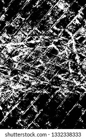 Rough, scratch, splatter grunge pattern design brush strokes. Overlay texture. Faded black-white dyed paper texture. Sketch grunge design. Use for poster, cover, banner, mock-up, stickers layout.
