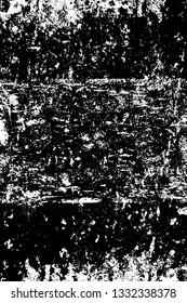 Rough, scratch, splatter grunge pattern design brush strokes. Overlay texture. Faded black-white dyed paper texture. Sketch grunge design. Use for poster, cover, banner, mock-up, stickers layout.