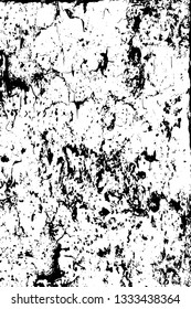 Rough, scratch, splatter grunge pattern design brush strokes. Overlay texture. Faded black-white dyed paper texture. Sketch grunge design. Use for poster, cover, banner, mock-up, stickers layout.