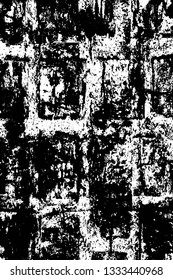 Rough, scratch, splatter grunge pattern design brush strokes. Overlay texture. Faded black-white dyed paper texture. Sketch grunge design. Use for poster, cover, banner, mock-up, stickers layout.