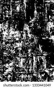 Rough, scratch, splatter grunge pattern design brush strokes. Overlay texture. Faded black-white dyed paper texture. Sketch grunge design. Use for poster, cover, banner, mock-up, stickers layout.