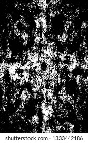 Rough, scratch, splatter grunge pattern design brush strokes. Overlay texture. Faded black-white dyed paper texture. Sketch grunge design. Use for poster, cover, banner, mock-up, stickers layout.