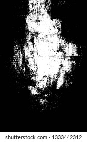 Rough, scratch, splatter grunge pattern design brush strokes. Overlay texture. Faded black-white dyed paper texture. Sketch grunge design. Use for poster, cover, banner, mock-up, stickers layout.