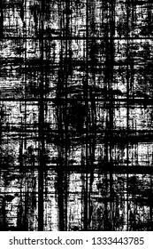 Rough, scratch, splatter grunge pattern design brush strokes. Overlay texture. Faded black-white dyed paper texture. Sketch grunge design. Use for poster, cover, banner, mock-up, stickers layout.