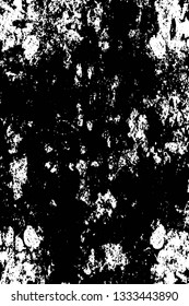 Rough, scratch, splatter grunge pattern design brush strokes. Overlay texture. Faded black-white dyed paper texture. Sketch grunge design. Use for poster, cover, banner, mock-up, stickers layout.