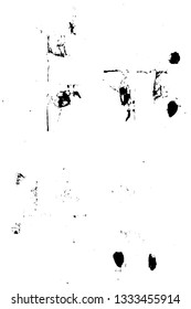 Rough, scratch, splatter grunge pattern design brush strokes. Overlay texture. Faded black-white dyed paper texture. Sketch grunge design. Use for poster, cover, banner, mock-up, stickers layout.