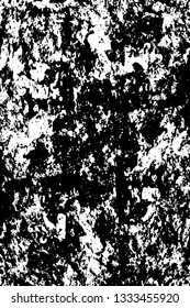 Rough, scratch, splatter grunge pattern design brush strokes. Overlay texture. Faded black-white dyed paper texture. Sketch grunge design. Use for poster, cover, banner, mock-up, stickers layout.