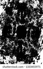 Rough, scratch, splatter grunge pattern design brush strokes. Overlay texture. Faded black-white dyed paper texture. Sketch grunge design. Use for poster, cover, banner, mock-up, stickers layout.