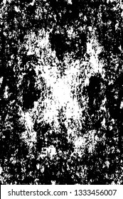 Rough, scratch, splatter grunge pattern design brush strokes. Overlay texture. Faded black-white dyed paper texture. Sketch grunge design. Use for poster, cover, banner, mock-up, stickers layout.