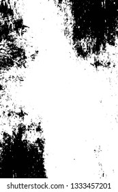 Rough, scratch, splatter grunge pattern design brush strokes. Overlay texture. Faded black-white dyed paper texture. Sketch grunge design. Use for poster, cover, banner, mock-up, stickers layout.