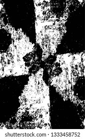 Rough, scratch, splatter grunge pattern design brush strokes. Overlay texture. Faded black-white dyed paper texture. Sketch grunge design. Use for poster, cover, banner, mock-up, stickers layout.
