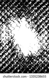 Rough, scratch, splatter grunge pattern design brush strokes. Overlay texture. Faded black-white dyed paper texture. Sketch grunge design. Use for poster, cover, banner, mock-up, stickers layout.