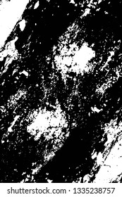 Rough, scratch, splatter grunge pattern design brush strokes. Overlay texture. Faded black-white dyed paper texture. Sketch grunge design. Use for poster, cover, banner, mock-up, stickers layout.