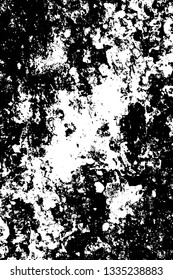 Rough, scratch, splatter grunge pattern design brush strokes. Overlay texture. Faded black-white dyed paper texture. Sketch grunge design. Use for poster, cover, banner, mock-up, stickers layout.