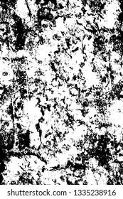 Rough, scratch, splatter grunge pattern design brush strokes. Overlay texture. Faded black-white dyed paper texture. Sketch grunge design. Use for poster, cover, banner, mock-up, stickers layout.