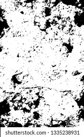 Rough, scratch, splatter grunge pattern design brush strokes. Overlay texture. Faded black-white dyed paper texture. Sketch grunge design. Use for poster, cover, banner, mock-up, stickers layout.