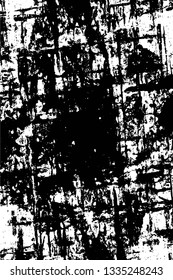 Rough, scratch, splatter grunge pattern design brush strokes. Overlay texture. Faded black-white dyed paper texture. Sketch grunge design. Use for poster, cover, banner, mock-up, stickers layout.
