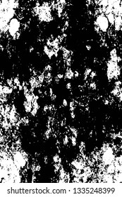 Rough, scratch, splatter grunge pattern design brush strokes. Overlay texture. Faded black-white dyed paper texture. Sketch grunge design. Use for poster, cover, banner, mock-up, stickers layout.