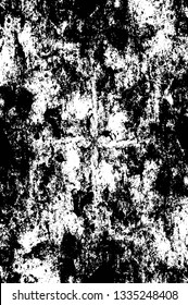Rough, scratch, splatter grunge pattern design brush strokes. Overlay texture. Faded black-white dyed paper texture. Sketch grunge design. Use for poster, cover, banner, mock-up, stickers layout.