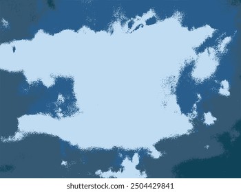 Rough sea color textured brush strokes painting, vector blue and gray artwork