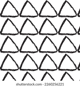 Rough seamless pattern made of black and white repeating elements.