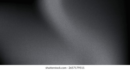 Rough silver noise texture on abstract black background metallic background. black grainy backgroun