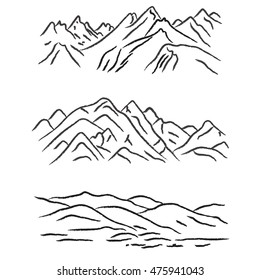 Mountain Range Outline Images, Stock Photos & Vectors | Shutterstock