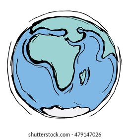 Rough sketch of planet Earth