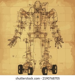 A Rough Sketch Of A Robot Schematic