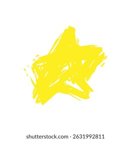 Rough sketch of star. Hand drawn star icon.