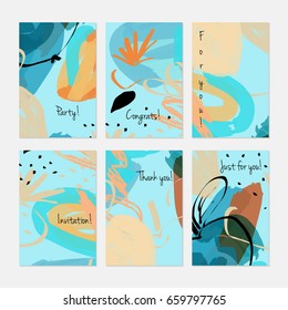 Rough sketched apple on marker brush strokes.Hand drawn creative invitation or greeting cards template. Anniversary, Birthday, wedding, party, social media banners set of 6. Isolated on layer.