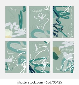 Rough sketched apple and strawberry on marker brush strokes.Hand drawn creative invitation or greeting cards template. Anniversary, Birthday, wedding, party social media banners set. Isolated on layer